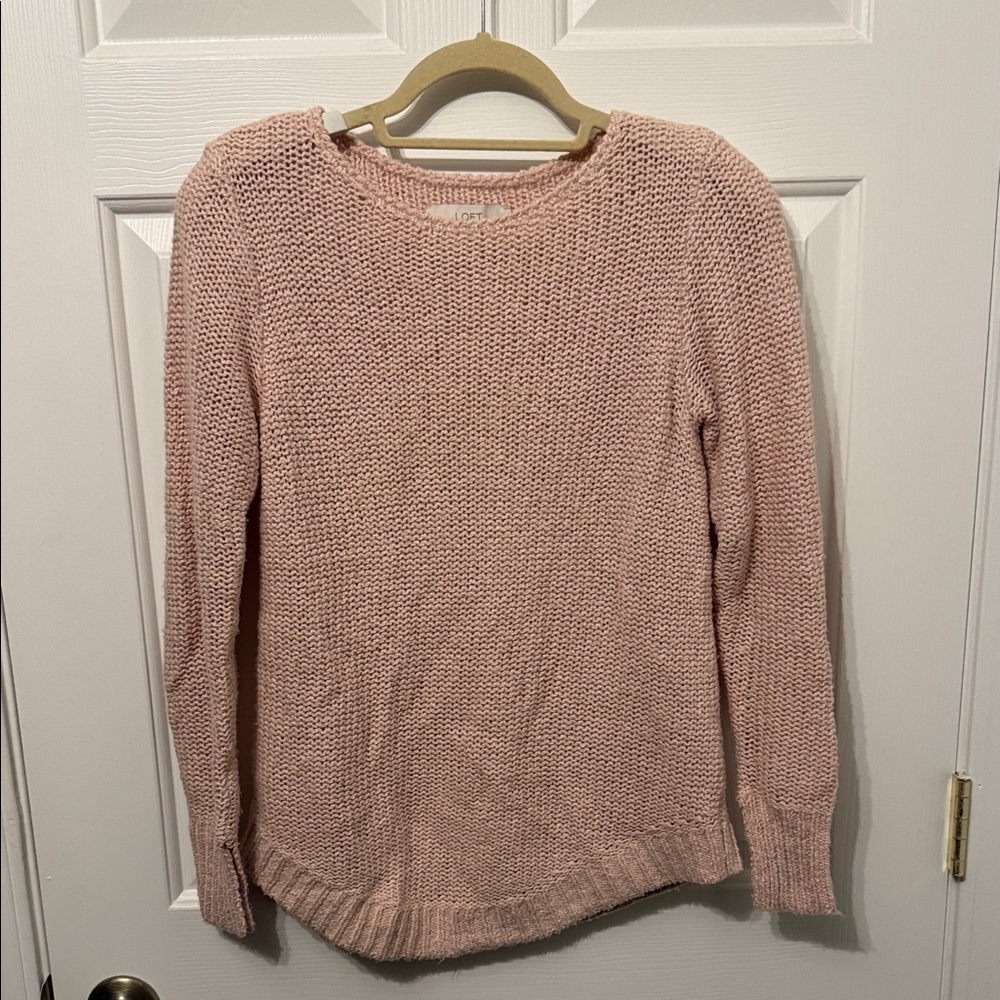 LOFT Soft Blush Crew Neck Sweater
